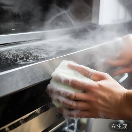 清洁油烟机，恢复光泽