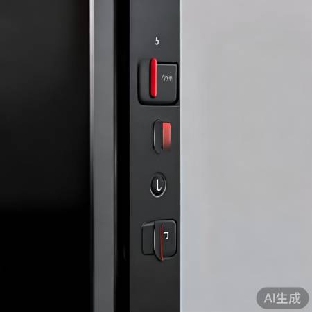 长虹电视侧开机键，红圈易识别
