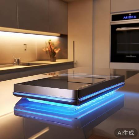 美的新品无油烟机，负离子技术，