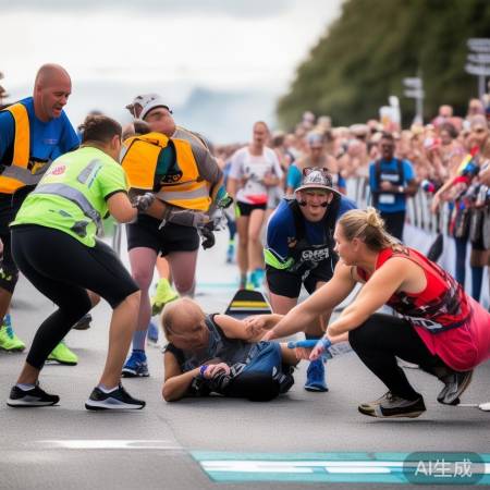马拉松暖心救助瞬间