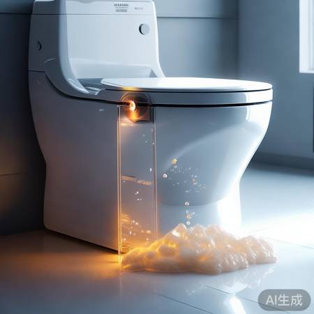 智能马桶泡沫液体，清洁神奇。