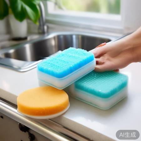 懒人神器，去污擦亮两用海绵