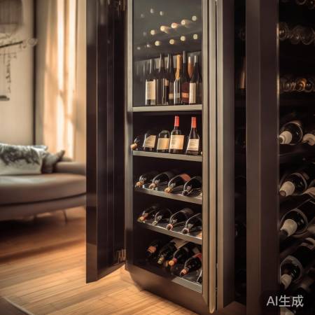 红酒柜门框亮丽风景