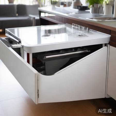 厨房斜摆集成灶，布局更高效