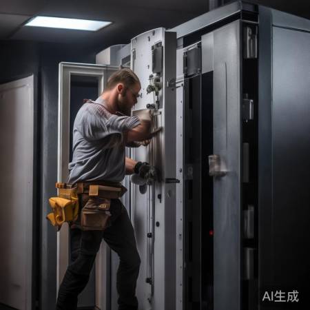 安装门板，对准孔位拧螺丝