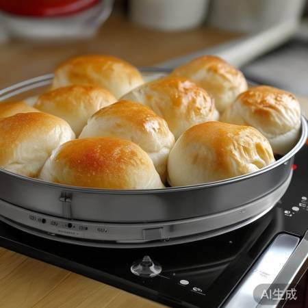 苏泊尔集成灶蒸馒头，口感佳，外