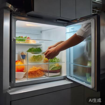 冰箱调温，分批放食