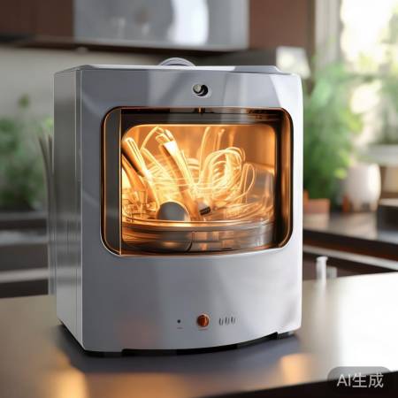“大容量消毒柜,操作简便定时”