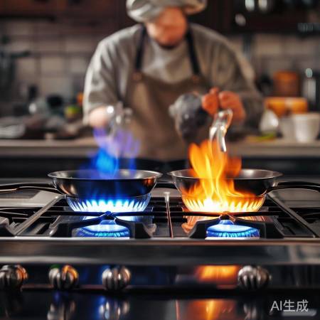 观察火焰颜色判断火候