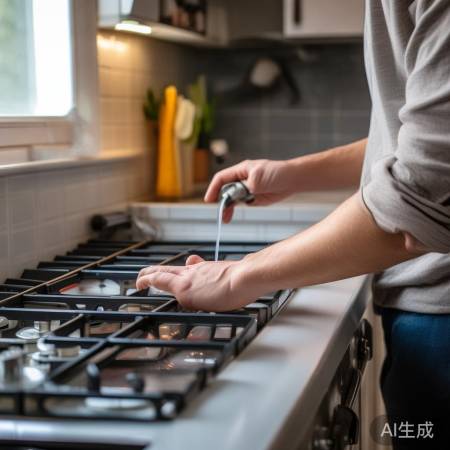 燃气灶气源检查，防止泄漏