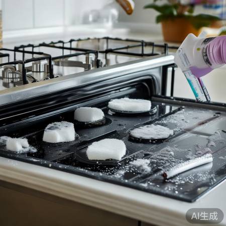 集成灶清洁，油污瞬间消失