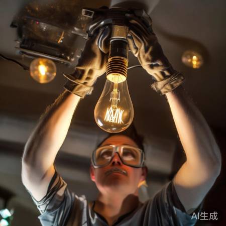拆卸旧灯泡步骤